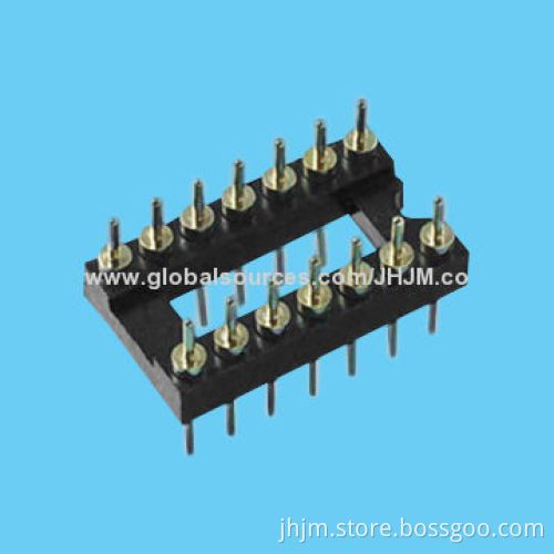Male Header Connector Dual-in-line IC Socket, 10mm length, 2.54mm Pitch, 6-64 Pins DIP Straight Type